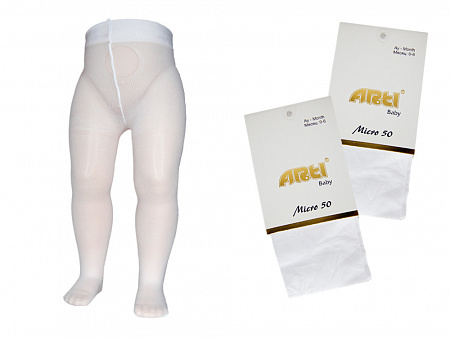 Белые капроновые колготки для девочки 50 DEN KATAMINO